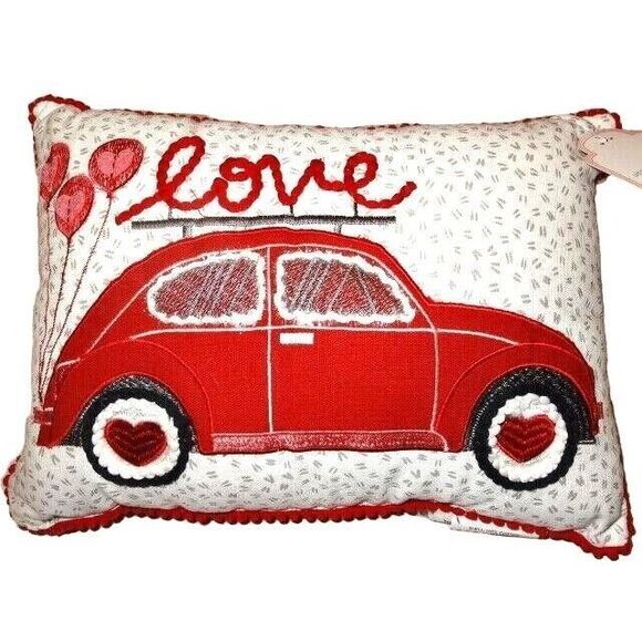 Love Bug Bedding Hearts And Kisses Love Bug Pillow Applique